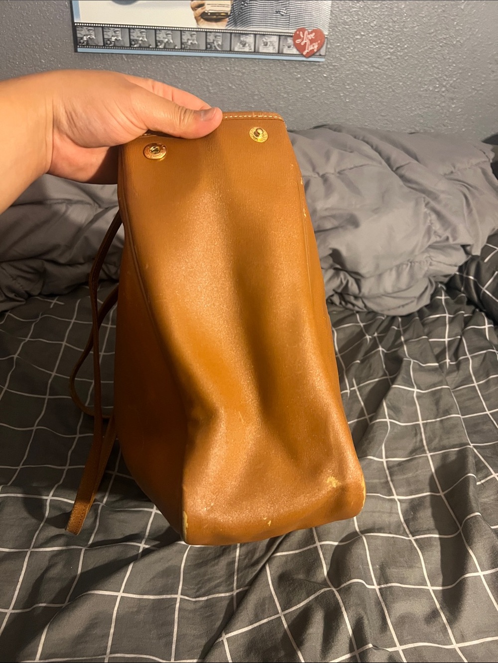 Longchamp Brown Leather Shoulder Tote - Timeless Everyday Bag - Picture 3 of 16